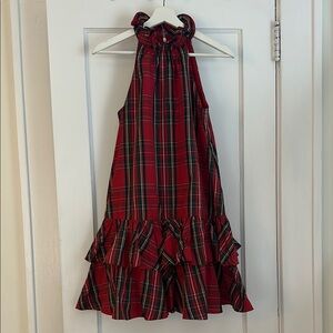Tommy Hilfiger Red Plaid Ruffle Dress